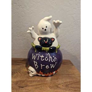 David's Cookie Jar Ghost Witch’s Brew Large Halloween Seasonal Home